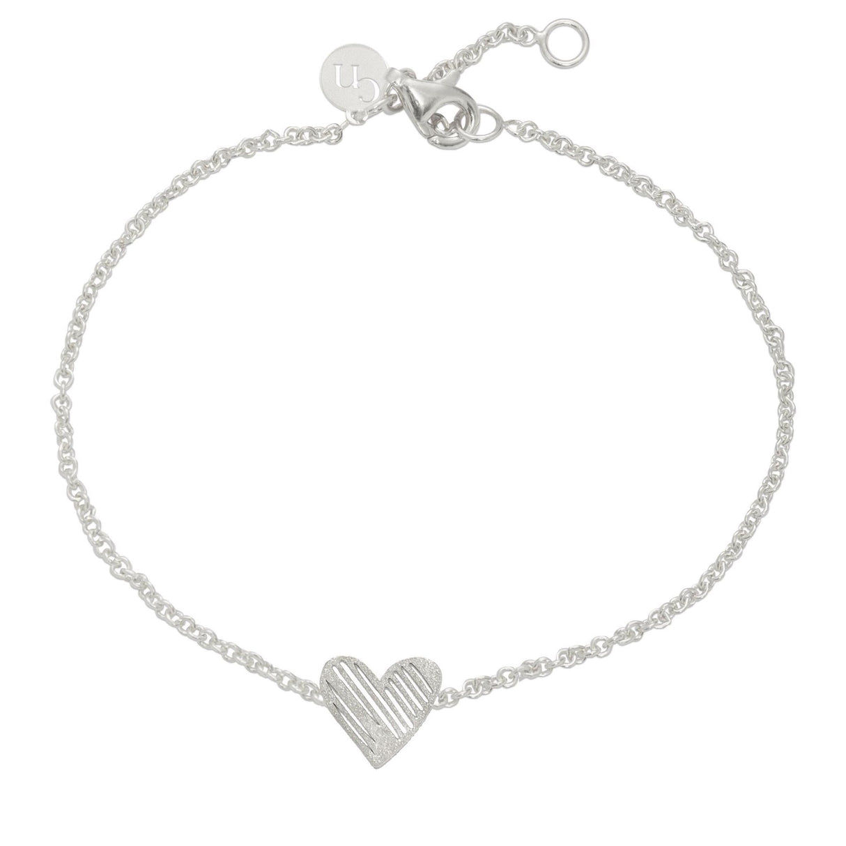 Pulsera Corazon Pintado Silver
