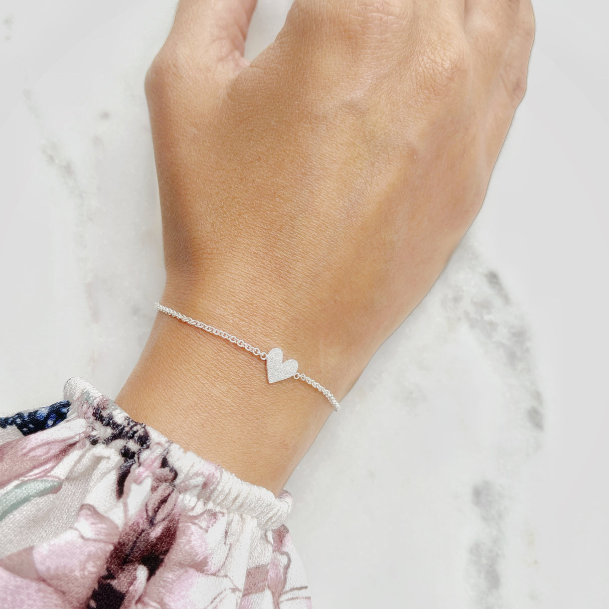 Pulsera Corazon Entero Silver