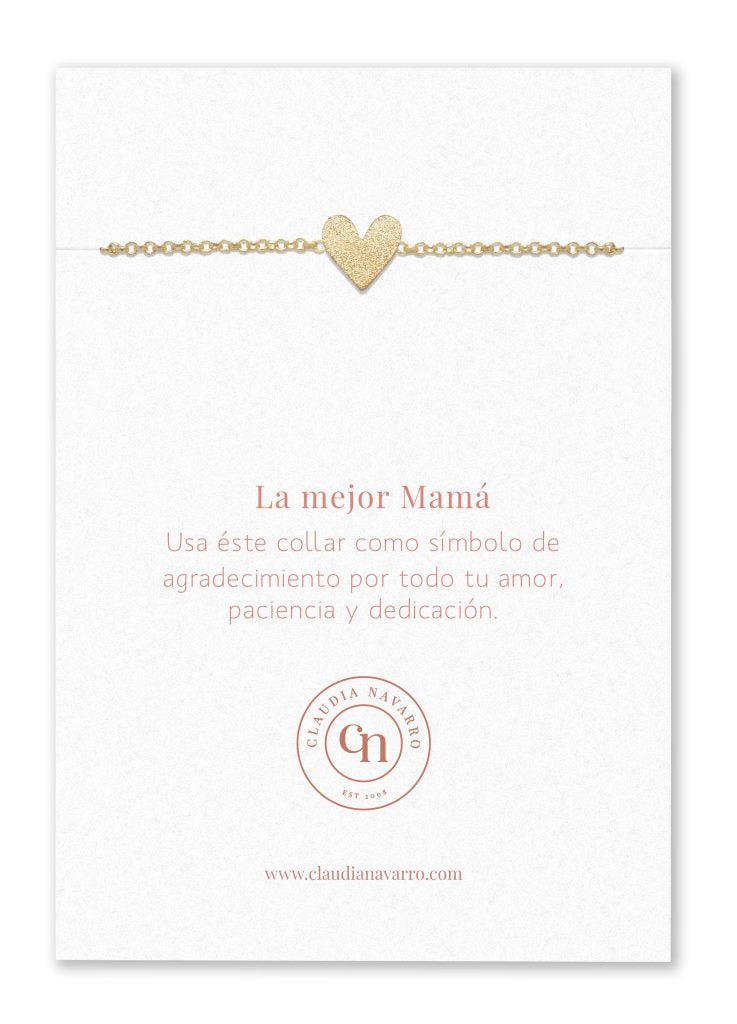 Pulsera Corazon Entero MAMA Gold