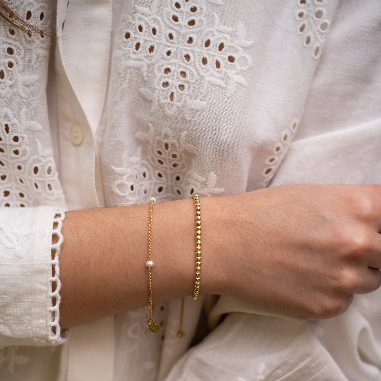 Pulsera Mix Pearl Gold