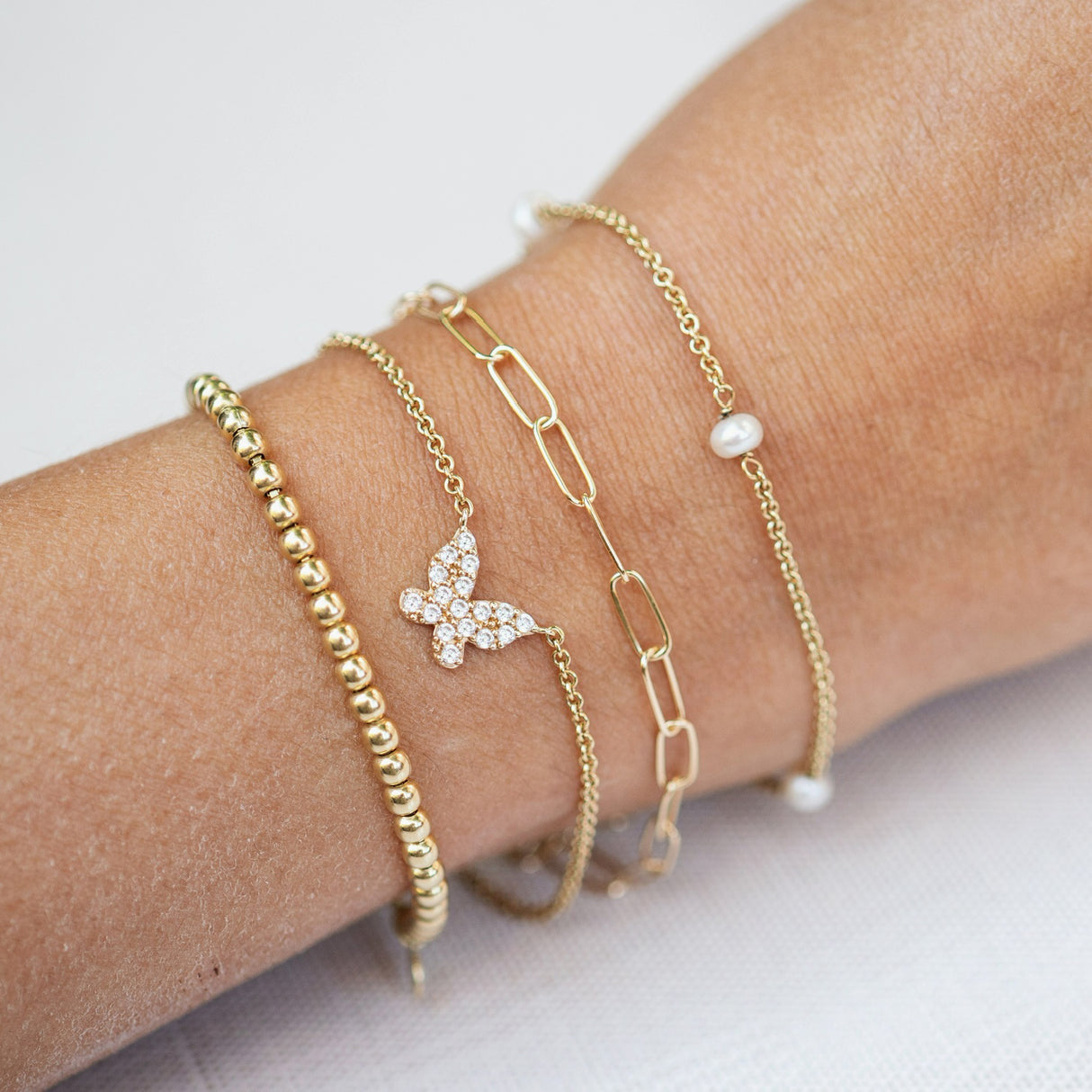 Pulsera Mix Pearl Gold