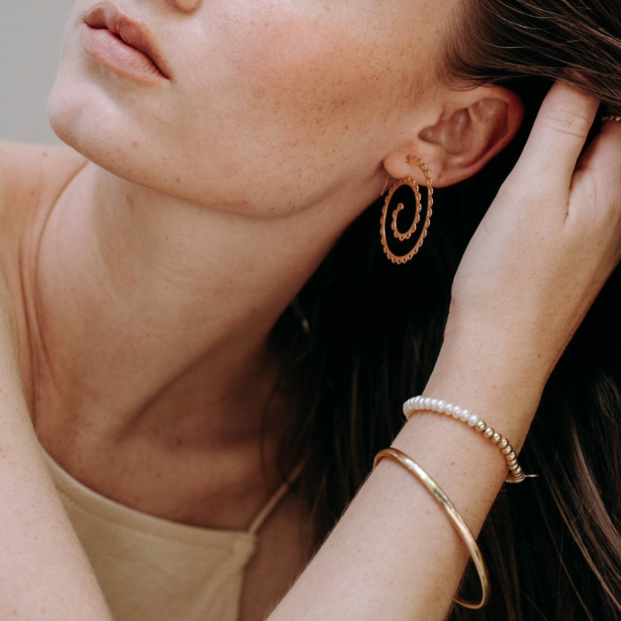 Pulsera Beads Pearl S Gold