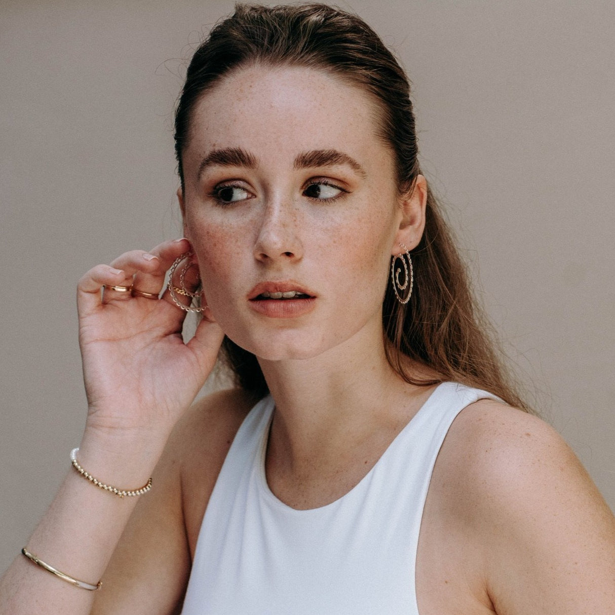 Pulsera Beads Pearl S Gold