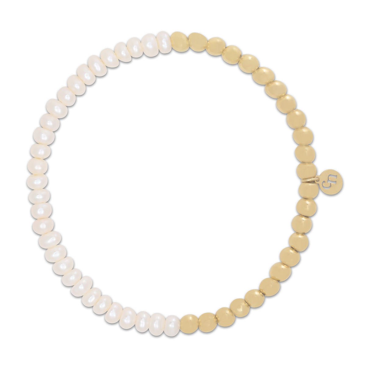 Pulsera Beads Pearl S Gold