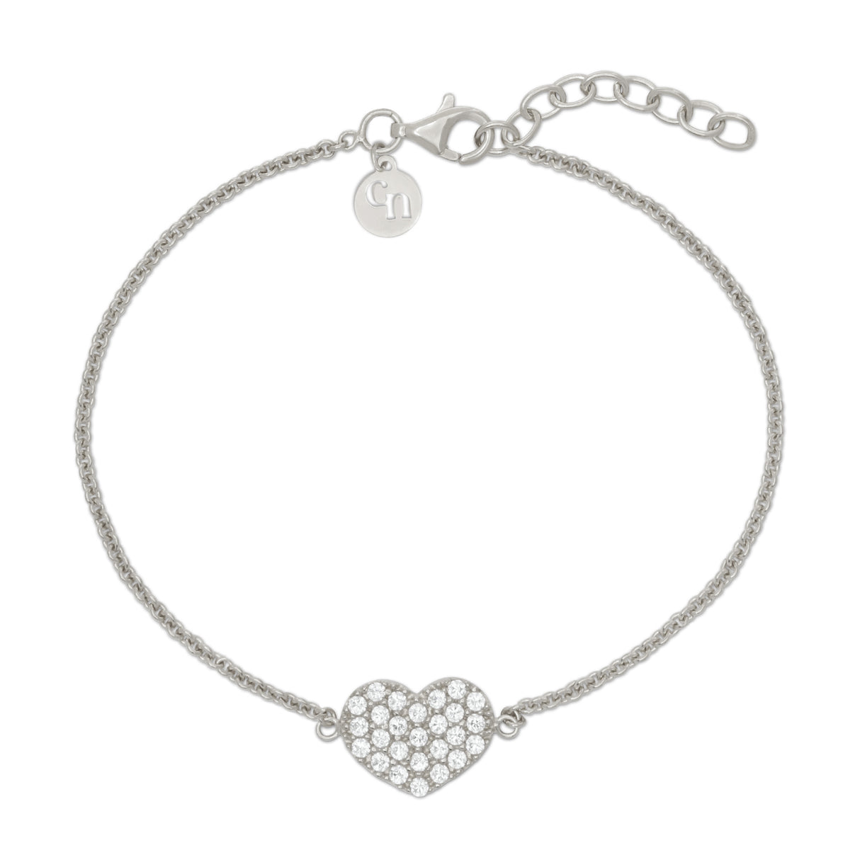 Pulsera Cz Mini Heart Silver