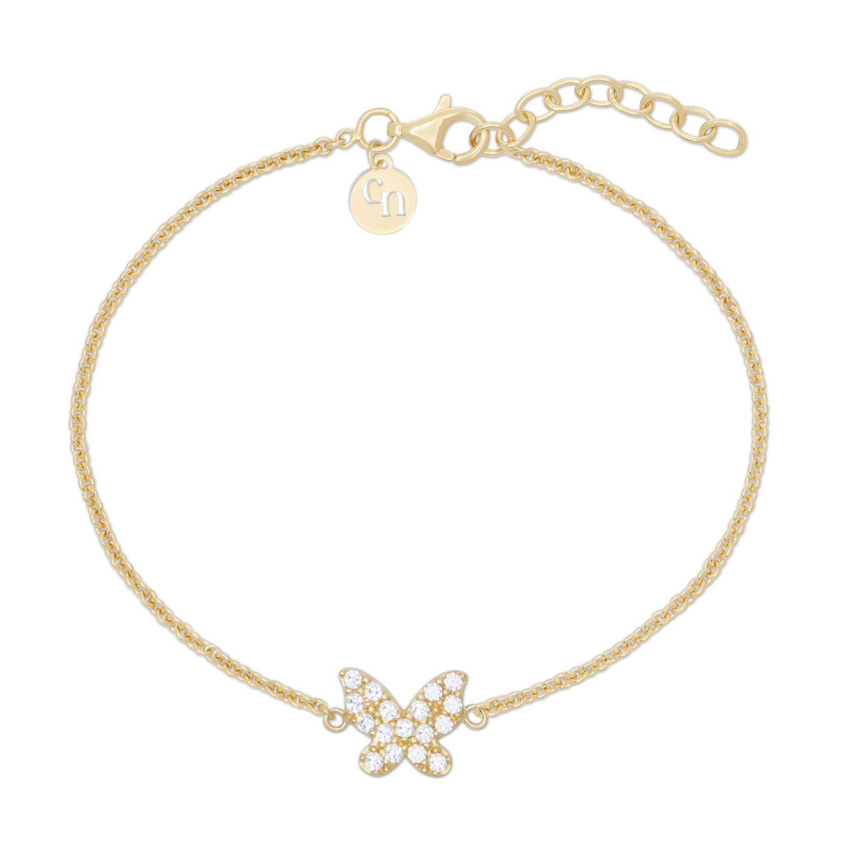Pulsera Cz Mini Butterfly Gold