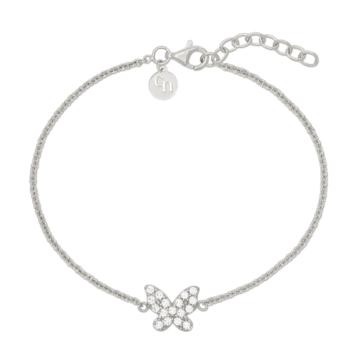 Pulsera Cz Mini Butterfly Silver