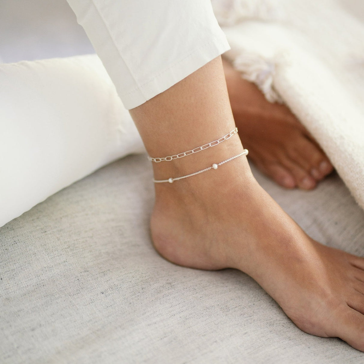 Tobillera Fini Silver