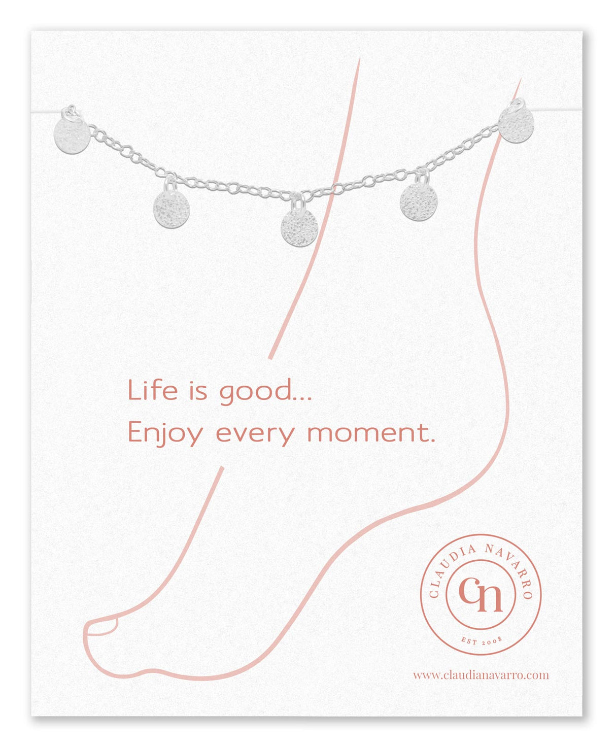 Tobillera Circulos Silver