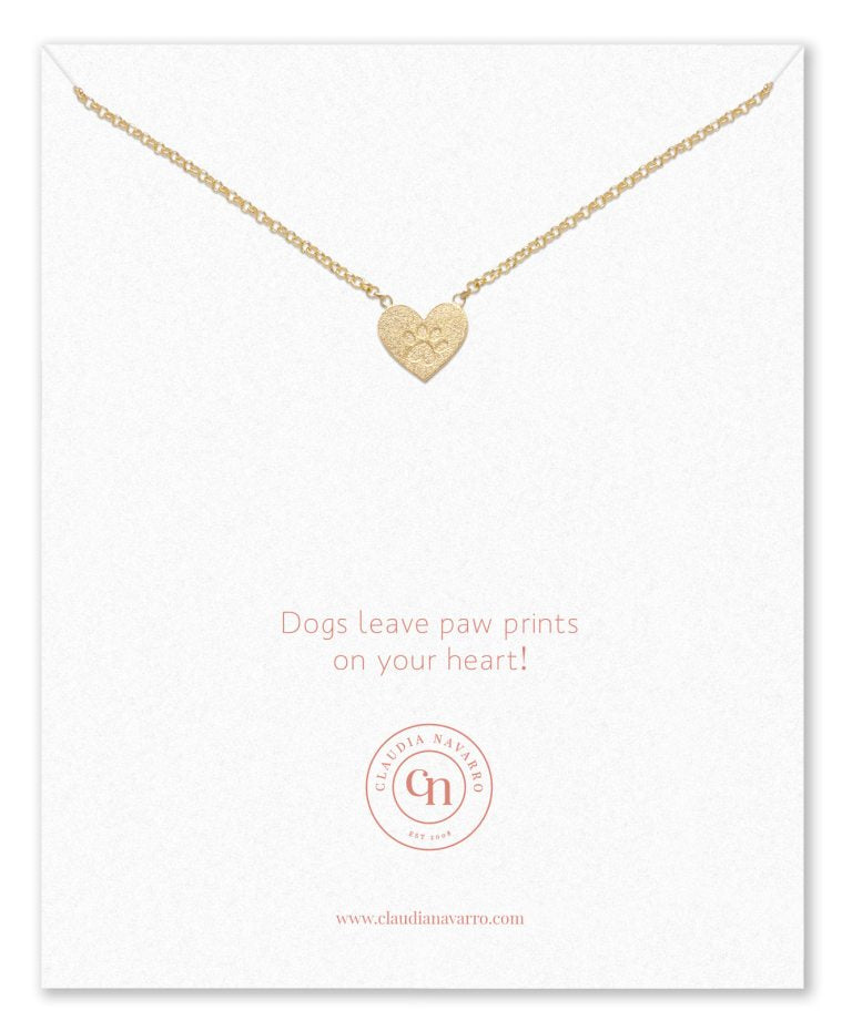 Collar Huella Corazon Gold