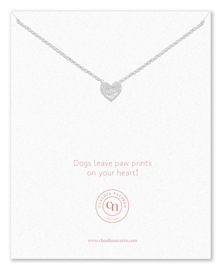 Collar Huella Corazon Silver