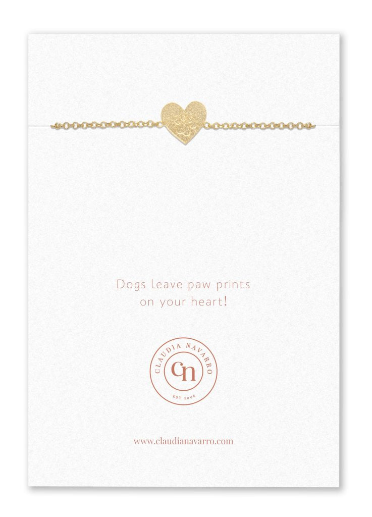 Pulsera Huella Corazon Gold