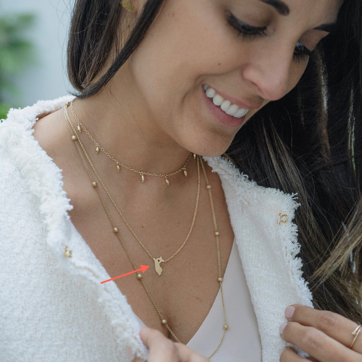 Collar Mapa del Perú Gold