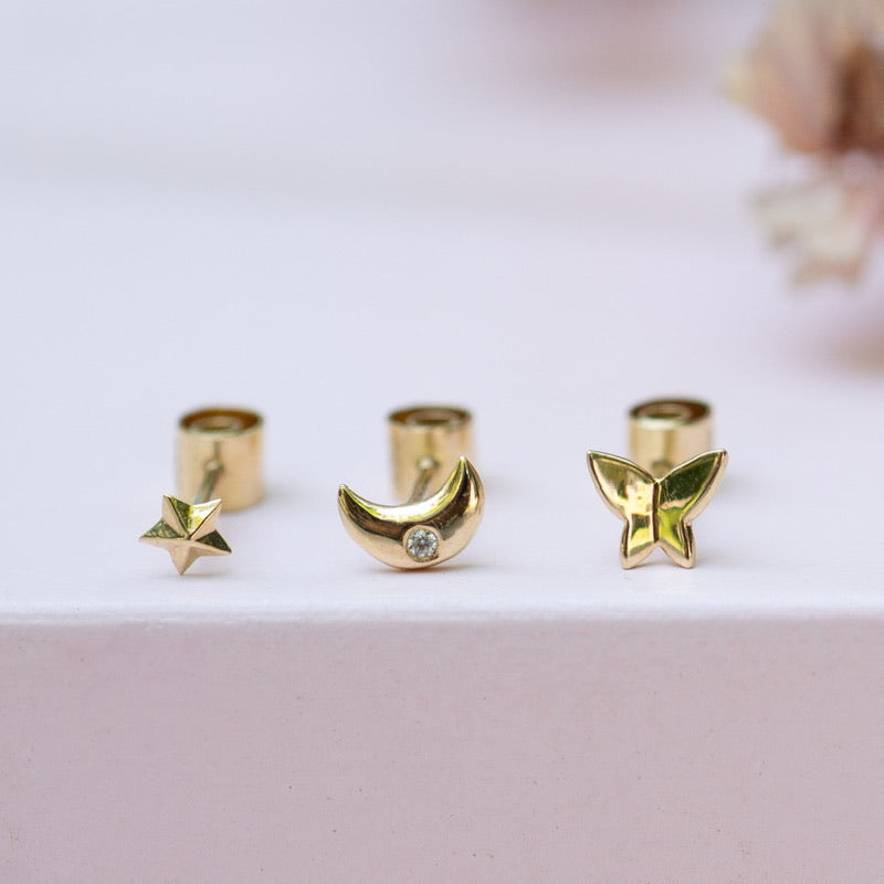 Stud Butterfly 18k