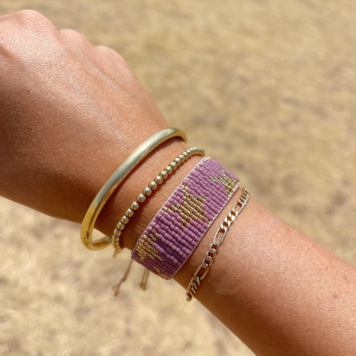 PULSERA LOOM INDI MALVA