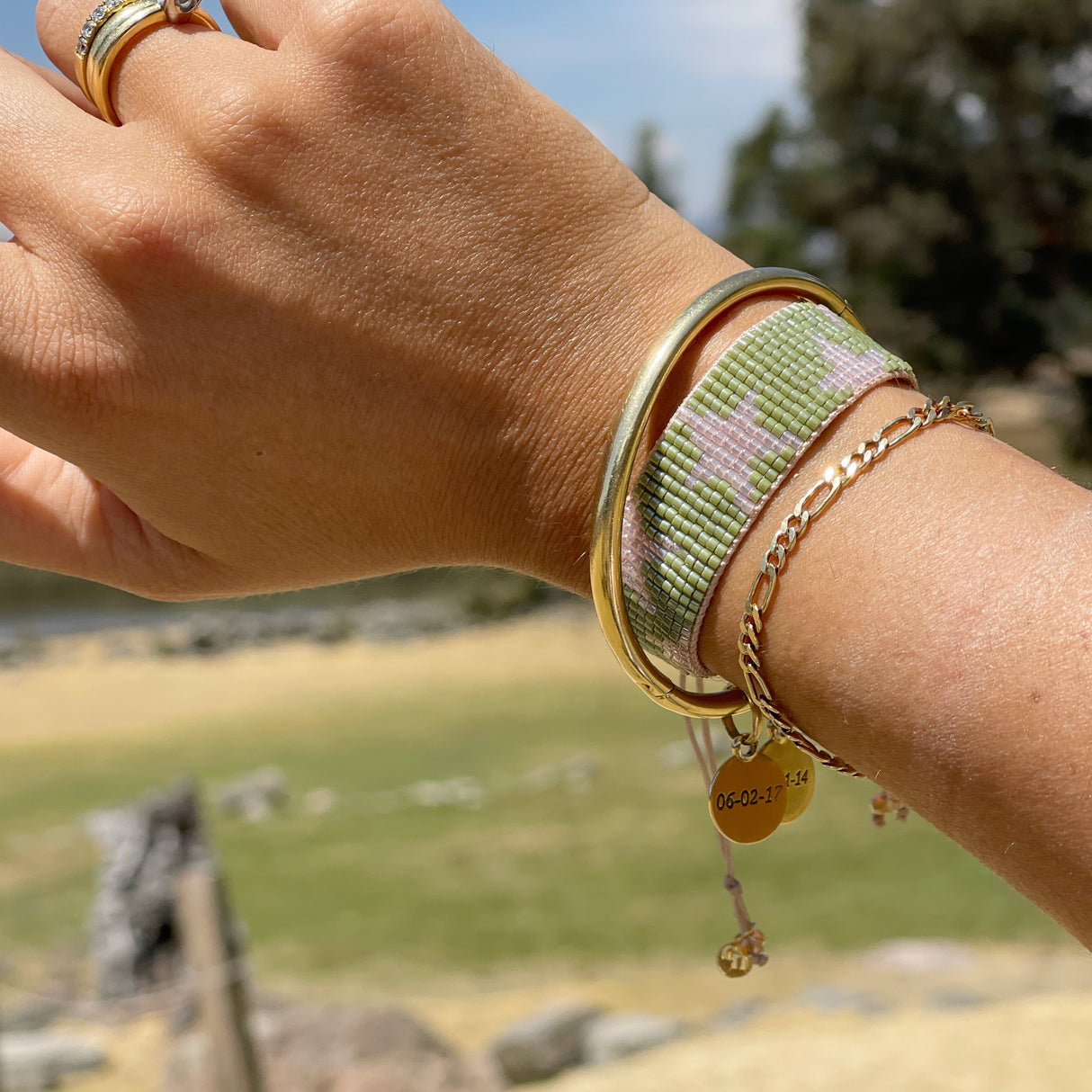 PULSERA LOOM INDI MATCHA