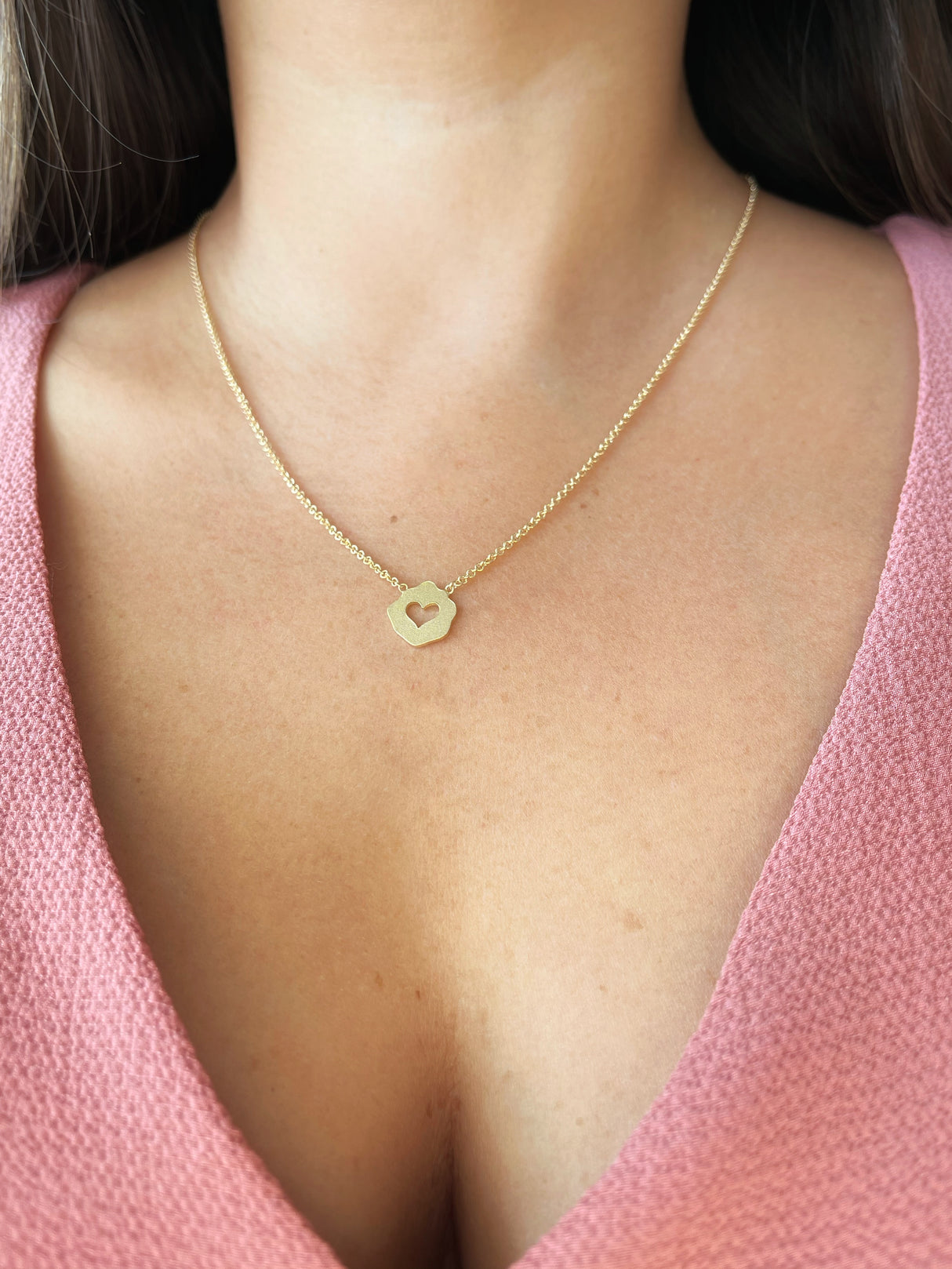 Collar Placa Corazón Gold