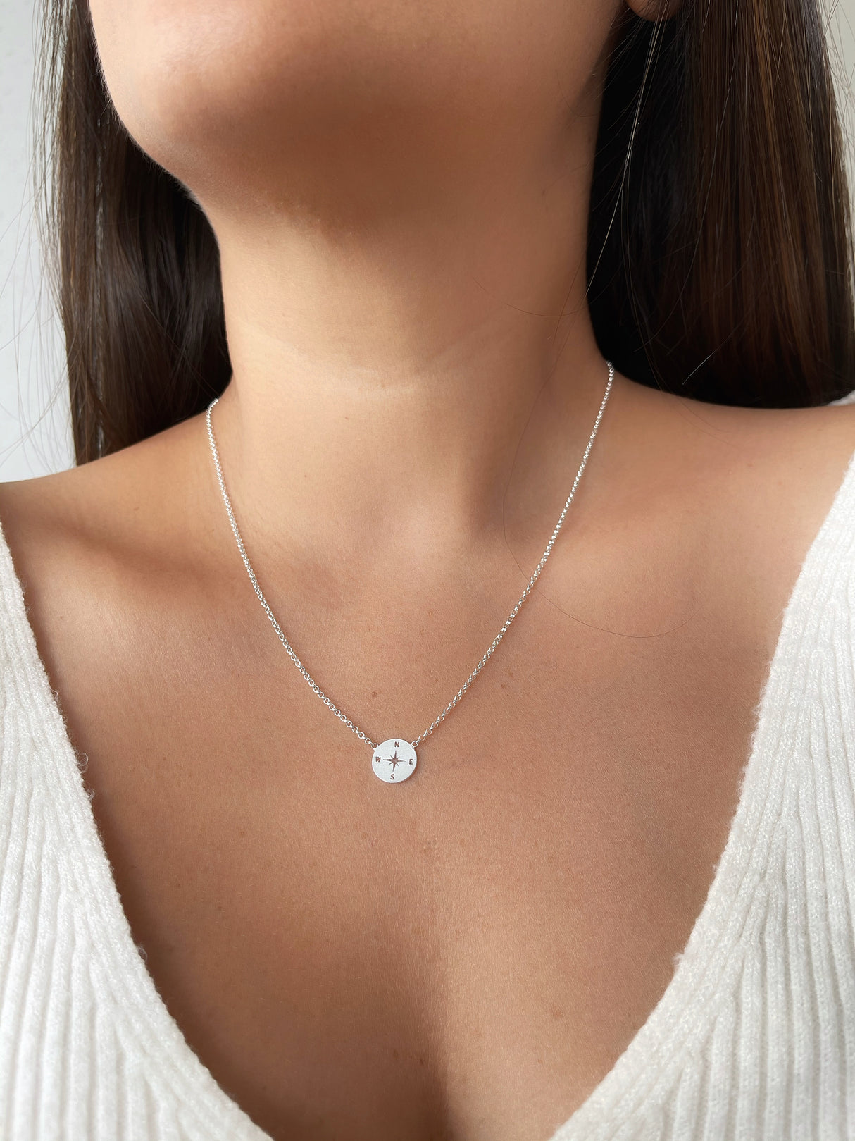 Collar Brújula Silver
