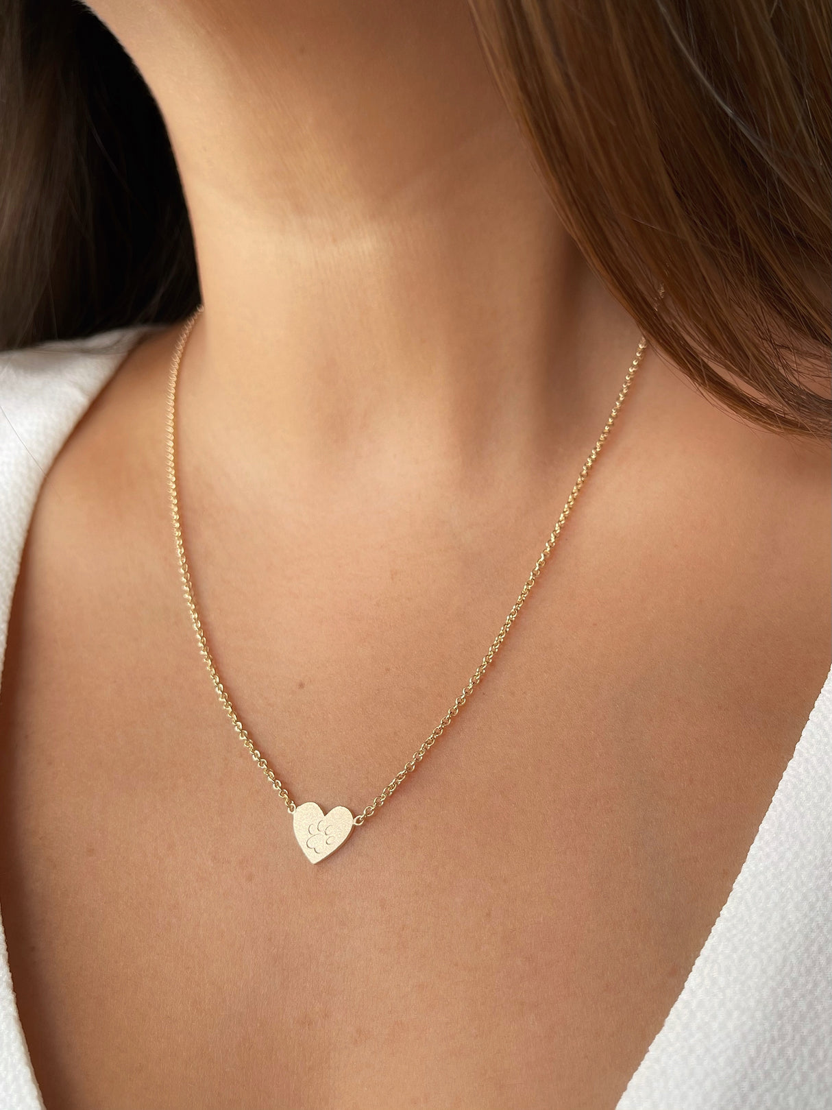 Collar Huella Corazon Gold