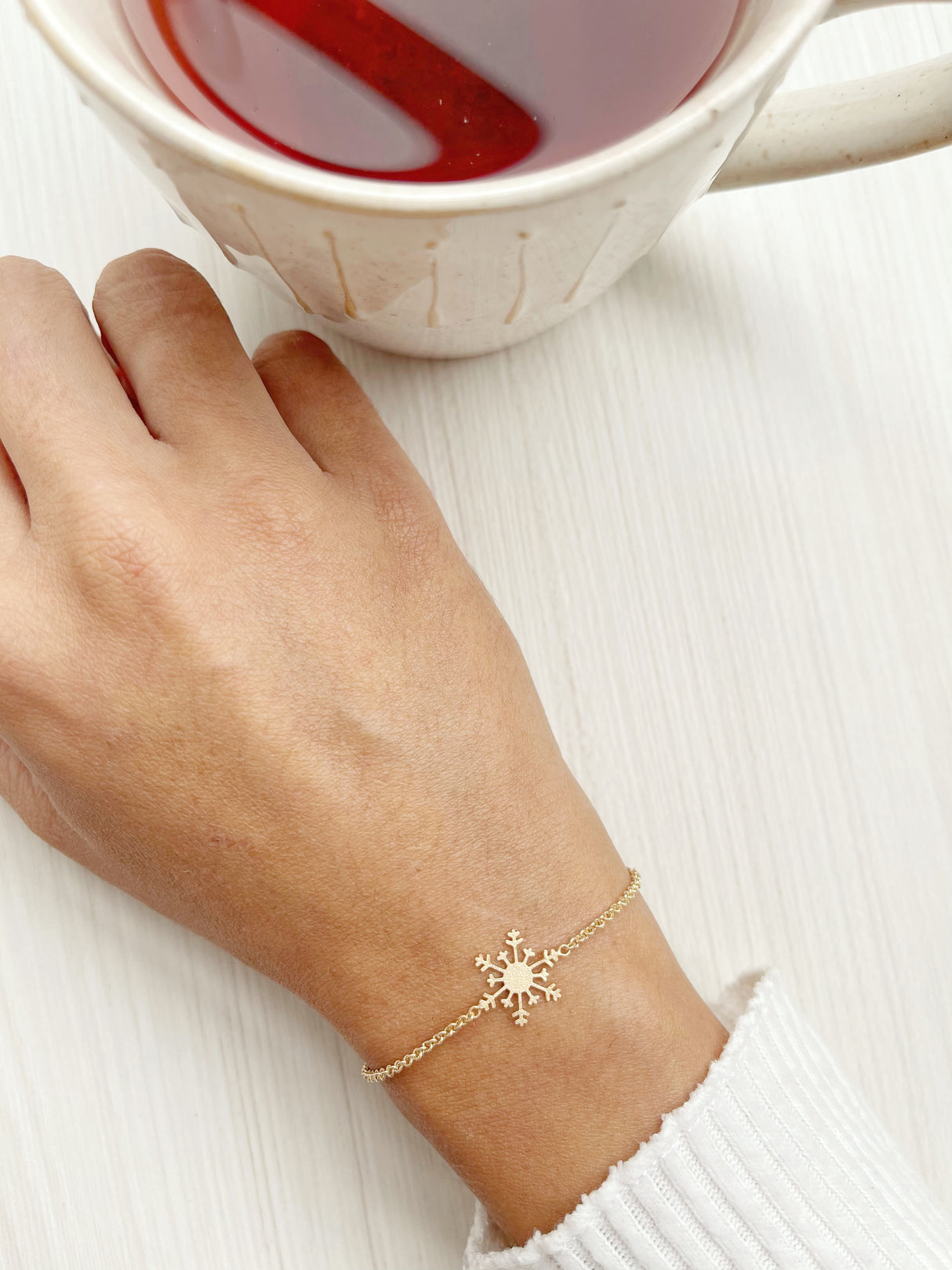 Pulsera Snowflake Gold
