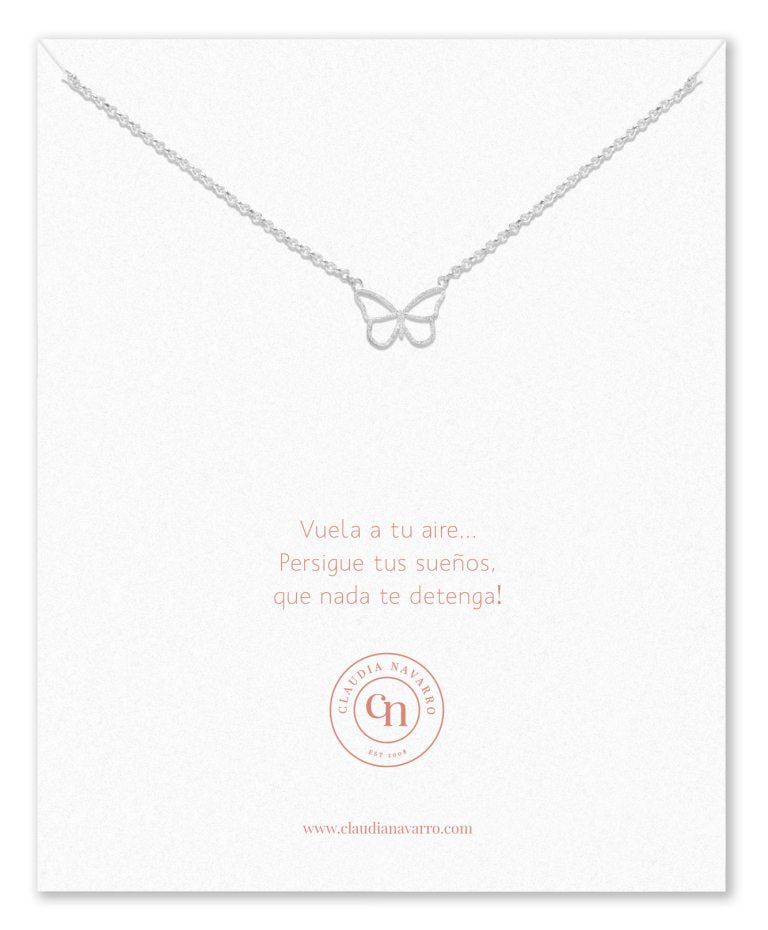 Collar Kids Mariposa2 Silver