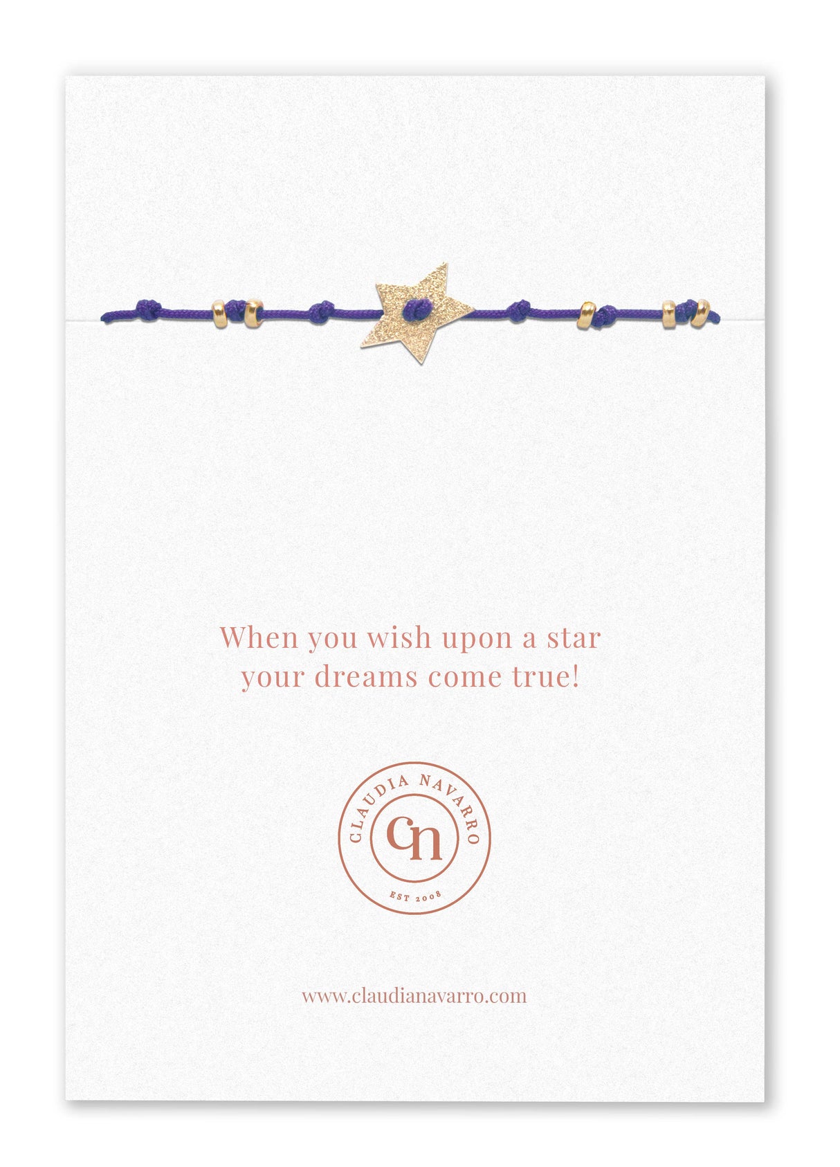 Pulsera Hilo Magia Puntos - Gold Morado