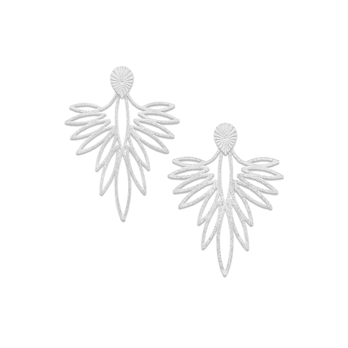 Earjacket Peacock Silver