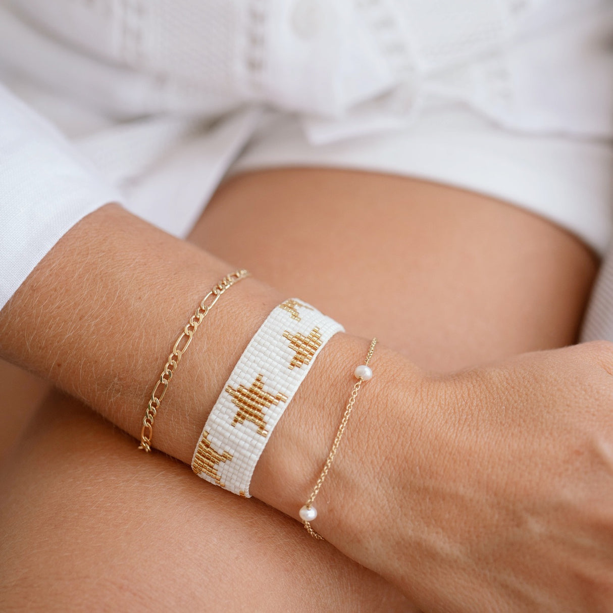 PULSERA LOOM INDI GOLD