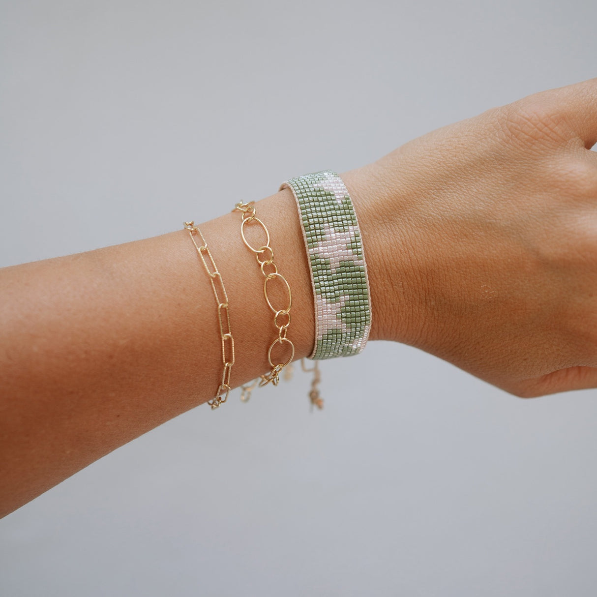 PULSERA LOOM INDI MATCHA
