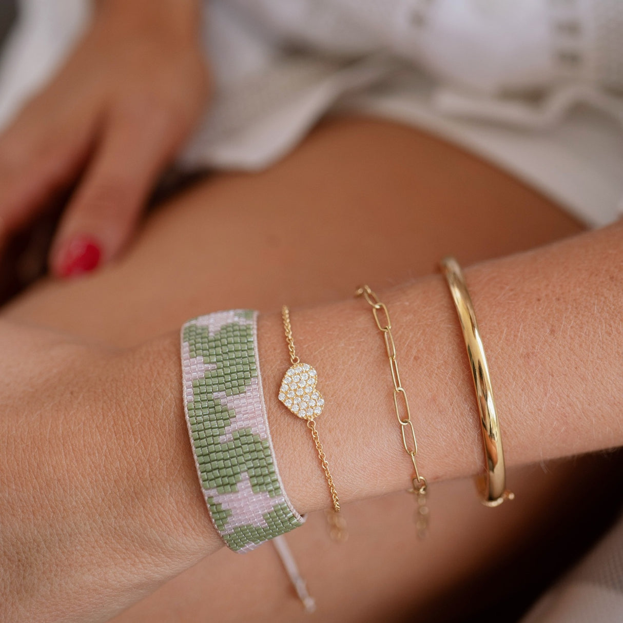 PULSERA LOOM INDI MATCHA
