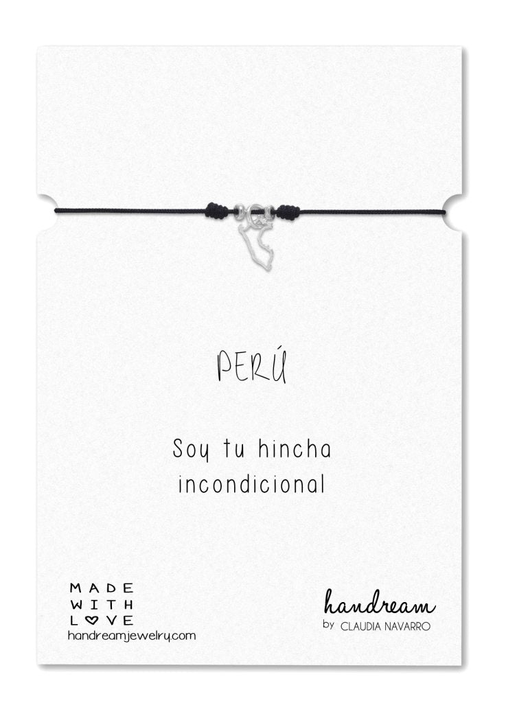 Pulsera Hilo Mini Mapa - Silver