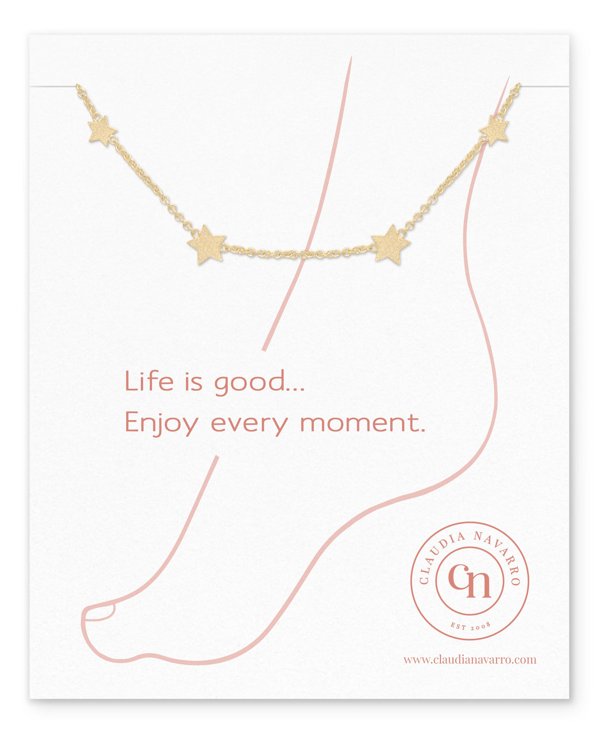 Tobillera Estrellitas gold