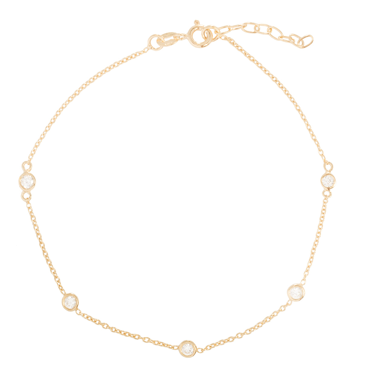 Tobillera Puntos Gold