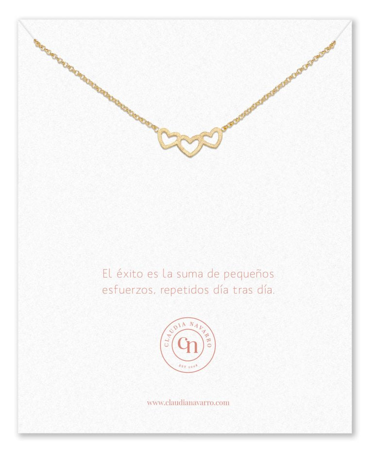 Collar Tres Corazones Gold