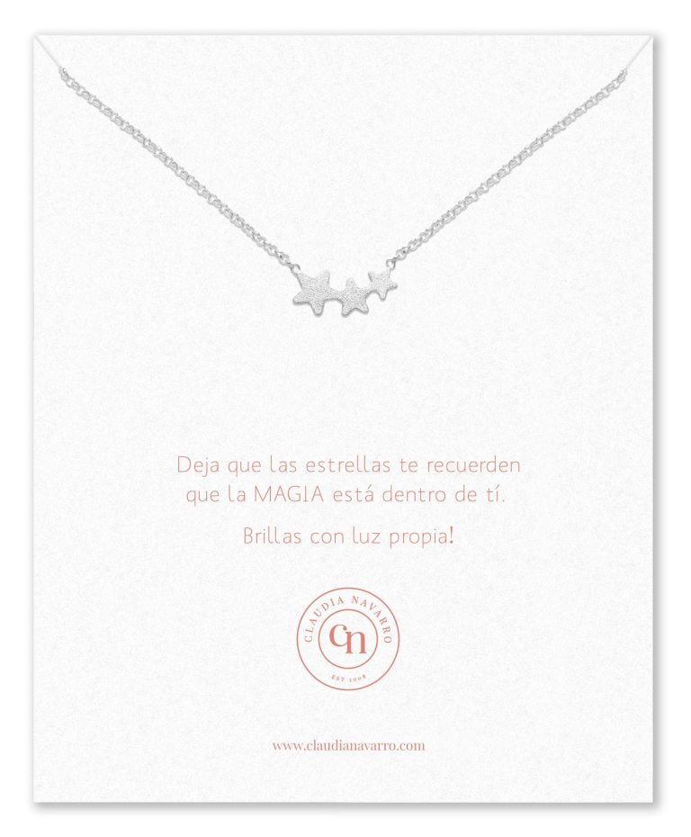Collar Tres Estrellas Silver