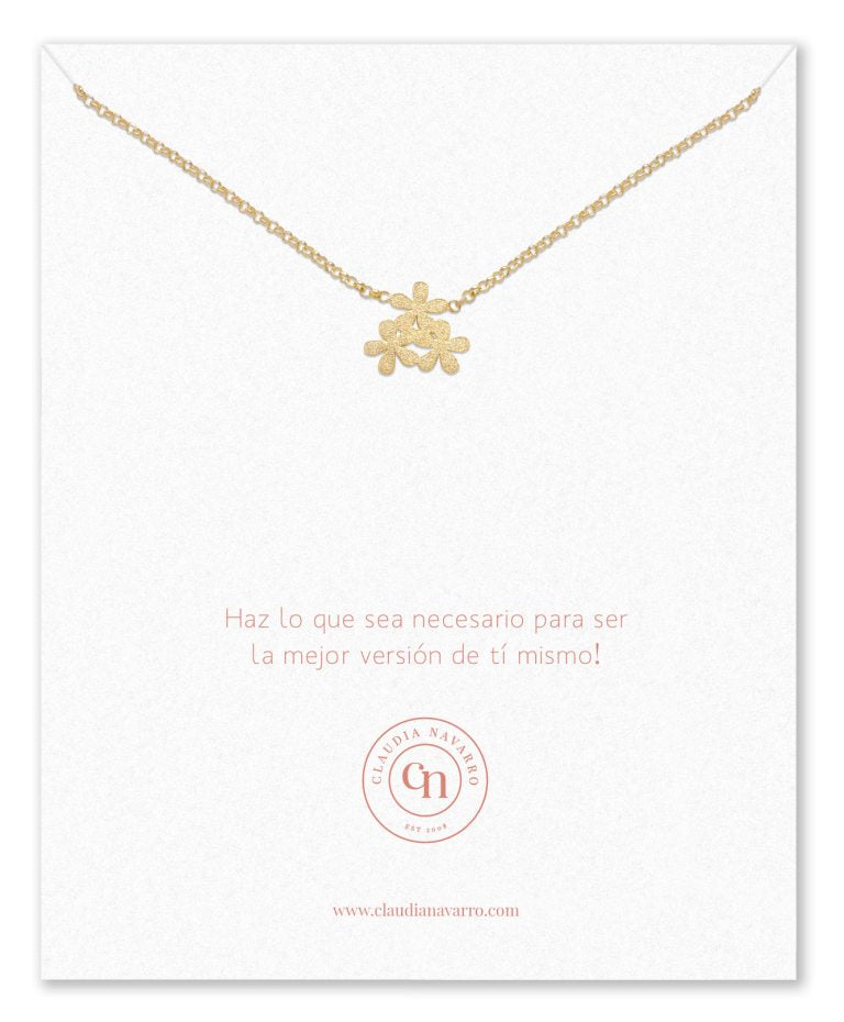 Collar Tres Flores gold