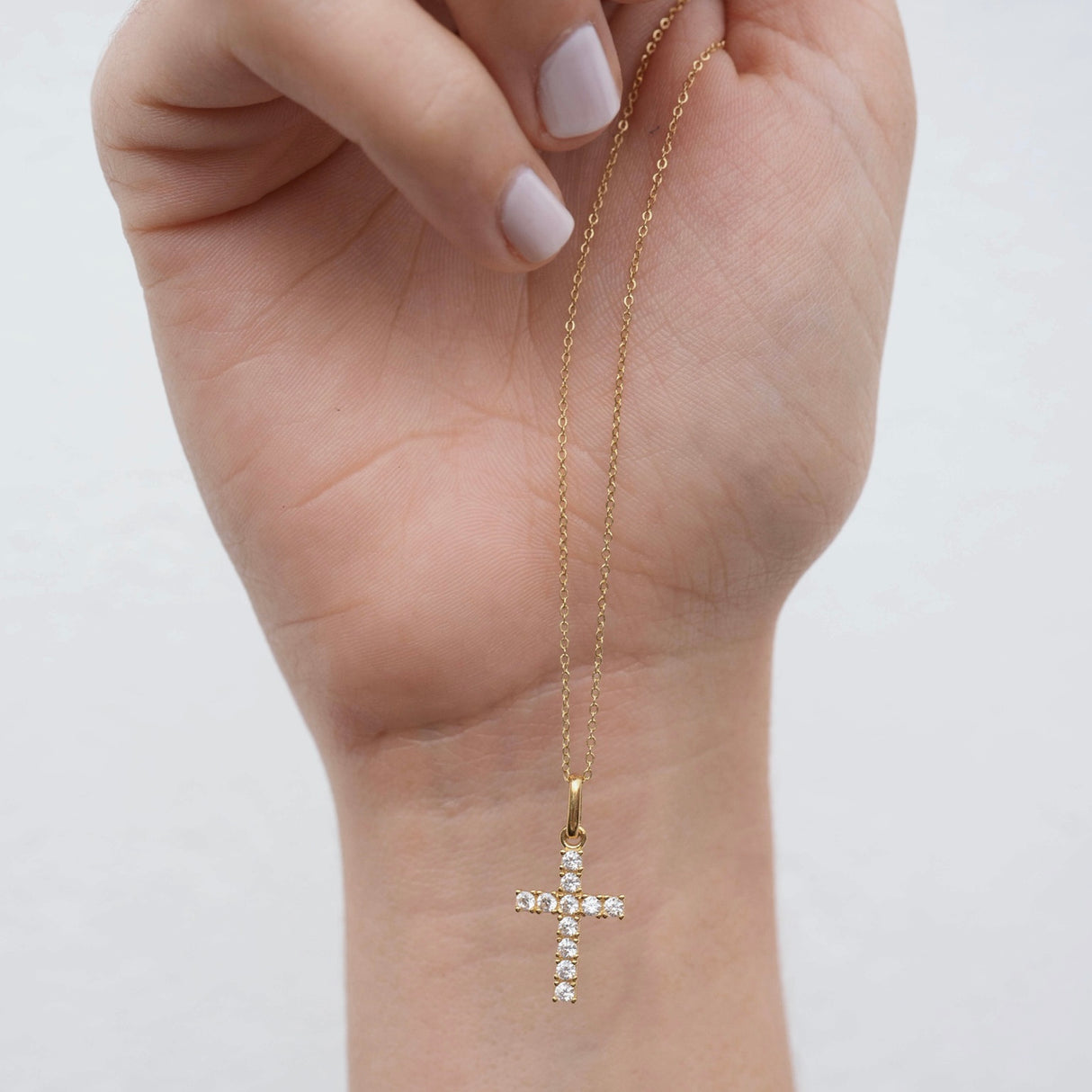 Dije Cruz Cristales 18k