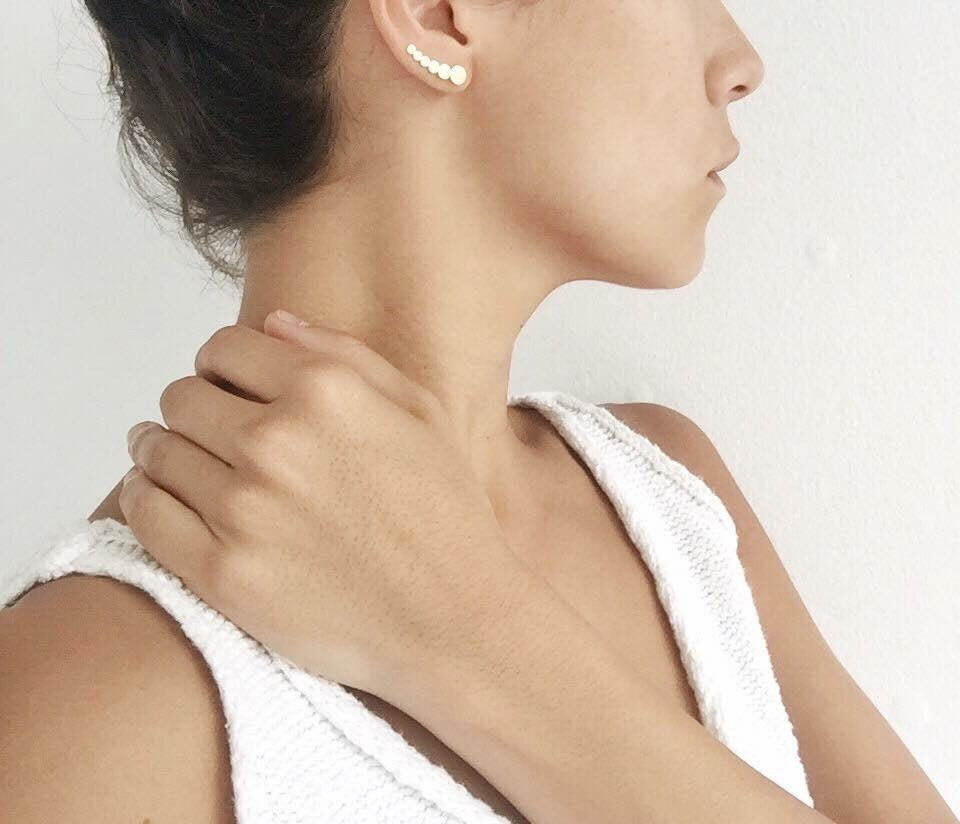 Ear Climber Burbuja Silver