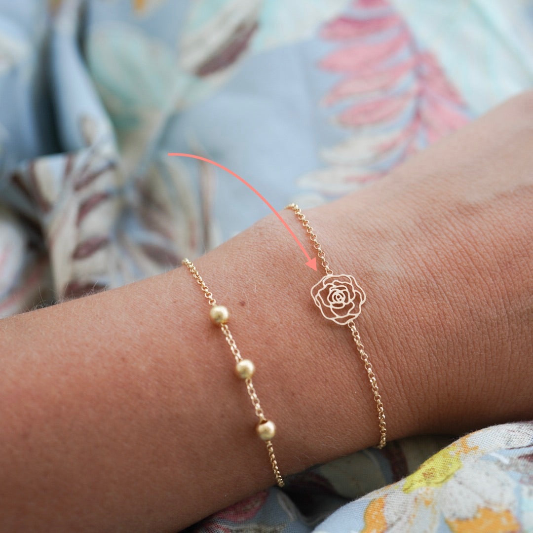 Pulsera Rosa Gold