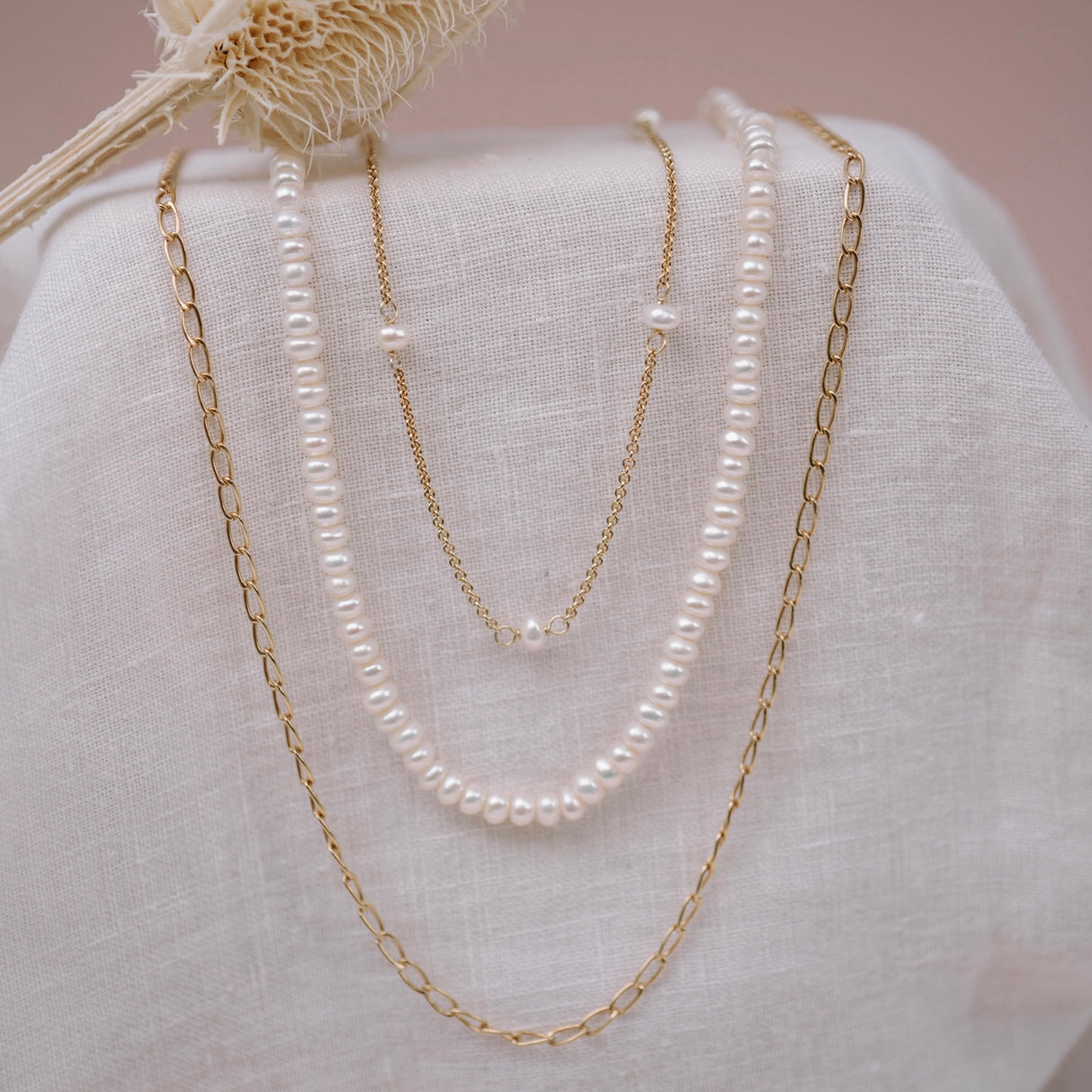 Gargantilla Mix Pearl Gold