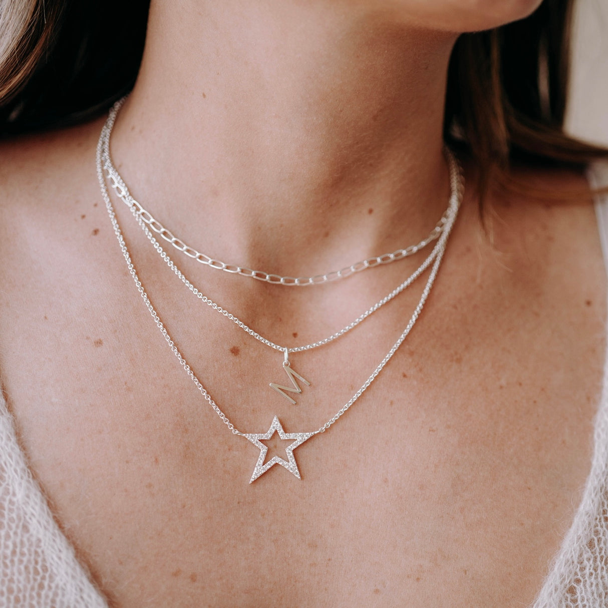 Collar inicial silver