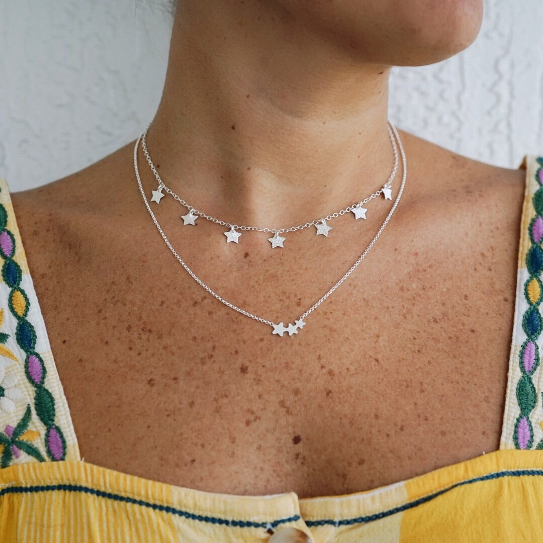 Collar Tres Estrellas Silver
