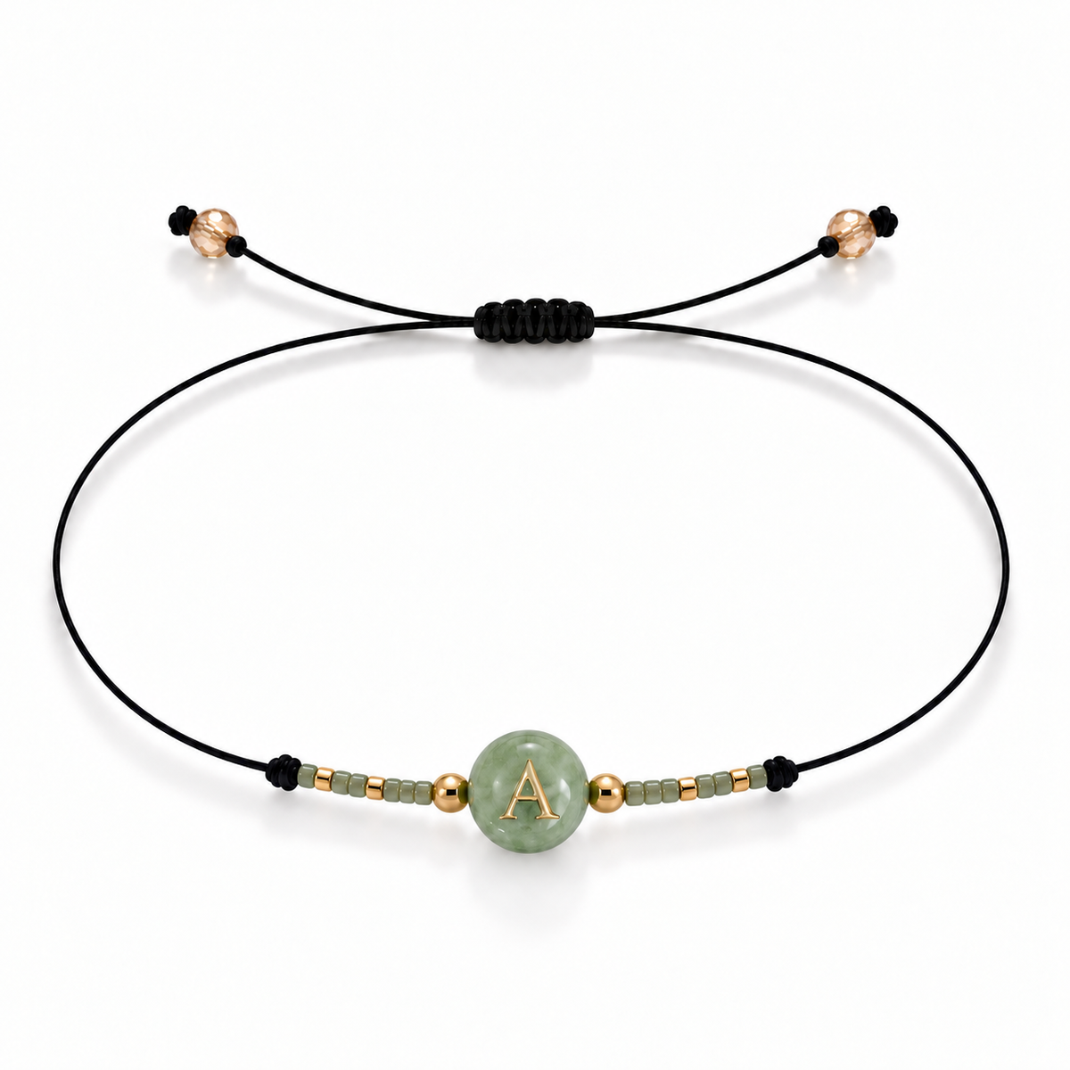 PULSERA HILO AVENTURINA GOLD
