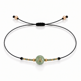 PULSERA HILO AVENTURINA GOLD