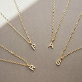 Collar CZ Monogram Gold