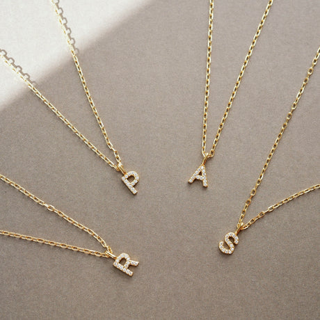 Collar CZ Monogram Gold
