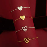 Pulsera Cz Corazon Pop Gold