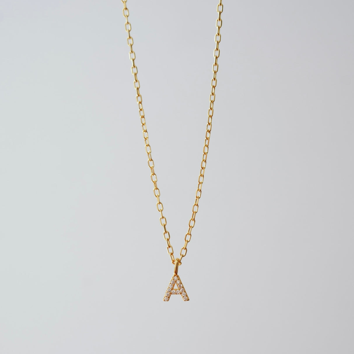 Collar CZ Monogram Gold