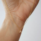 Collar CZ Monogram Gold