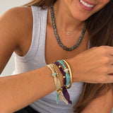 PULSERA SILK THE SAND - AVENTURINA GOLD